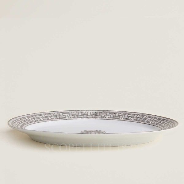 hermes mosaique au 24 platinum large oval platter