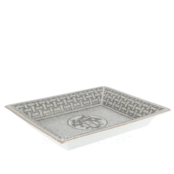 hermes mosaique au 24 platinum ashtray side view