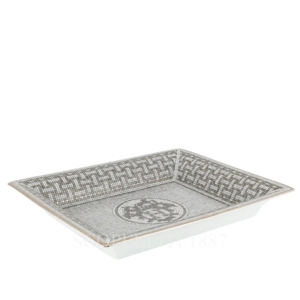 hermes mosaique au 24 platinum ashtray side view
