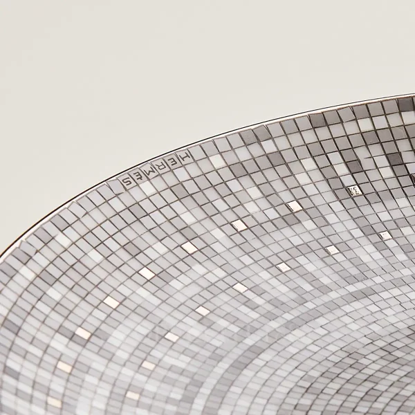 hermes mosaique au 24 platinum dessert plate detail