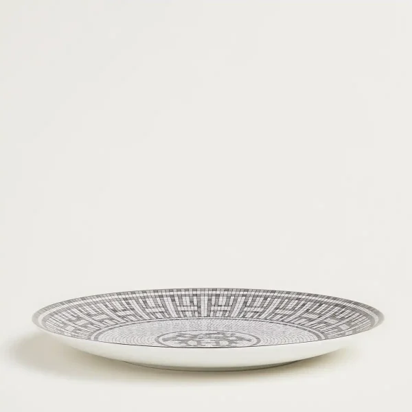 hermes mosaique au 24 platinum dessert plate side view