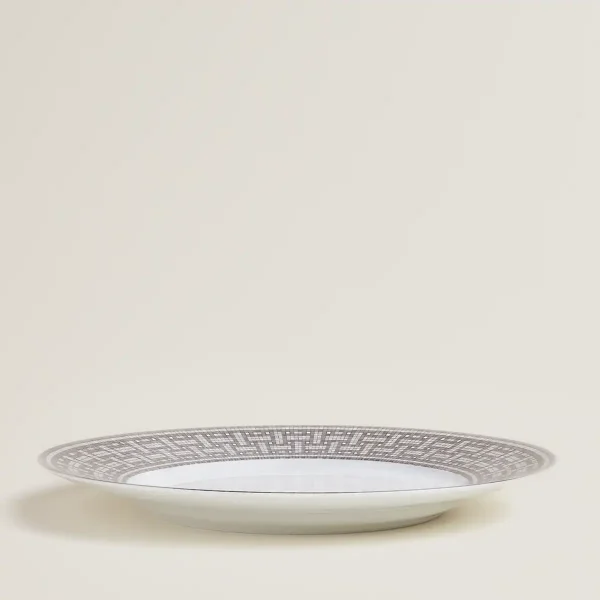 hermes mosaique au 24 platinum dinner plate side view side view