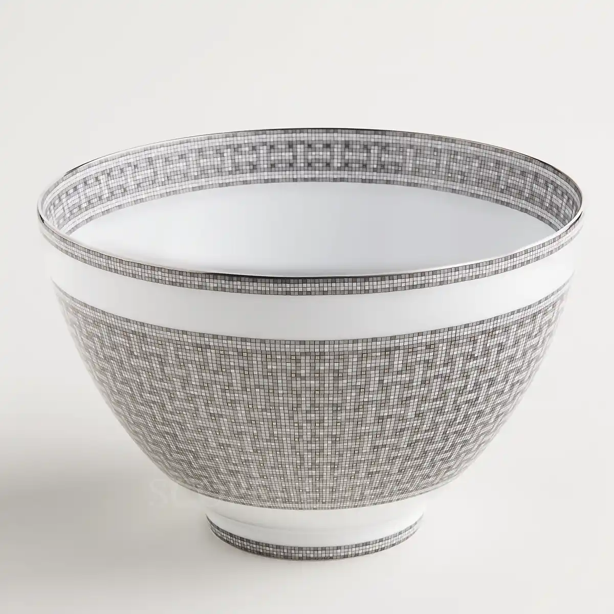 hermes mosaique au 24 platinum punch bowl side view