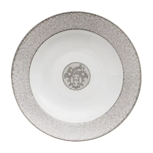 hermes mosaique au 24 platinum round deep platter