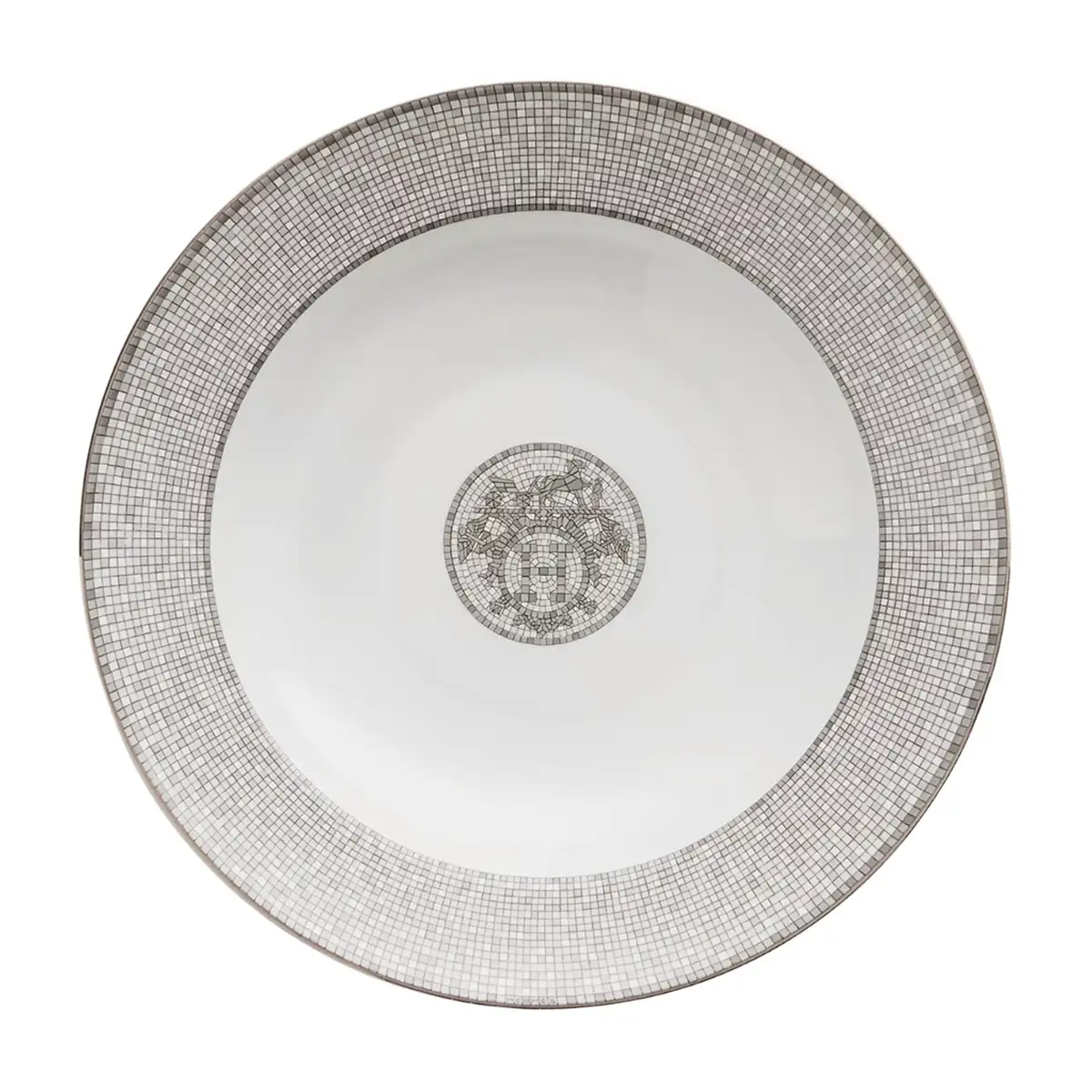hermes mosaique au 24 platinum round deep platter