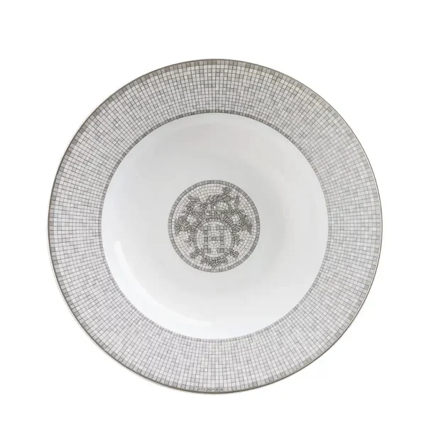hermes mosaique au 24 platinum soup plate