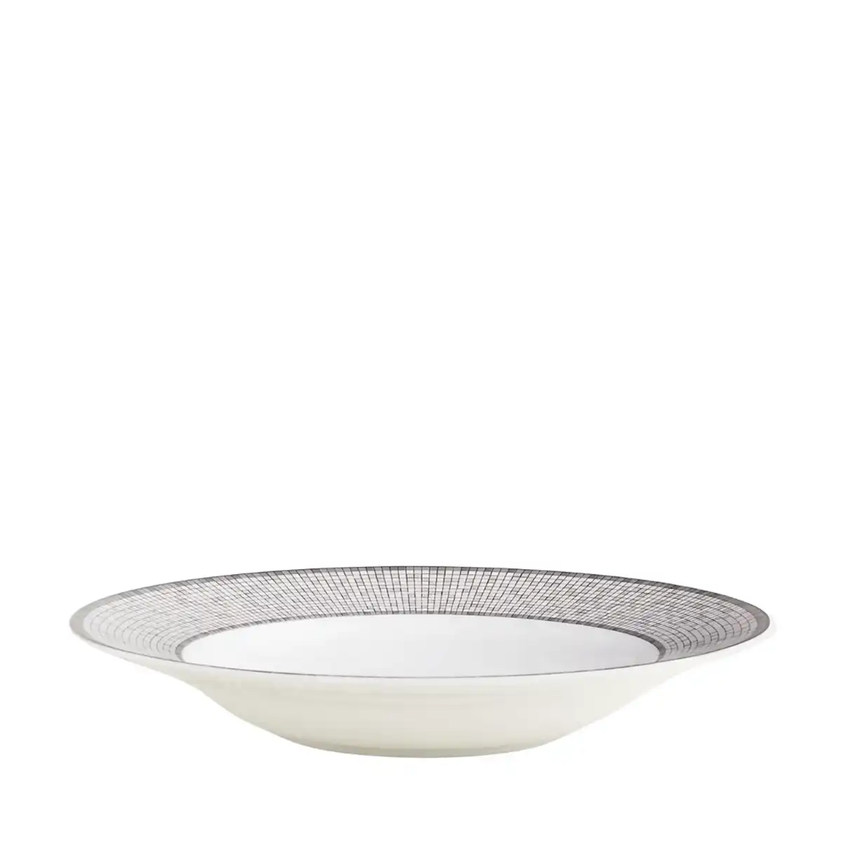 hermes mosaique au 24 platinum soup plate side view