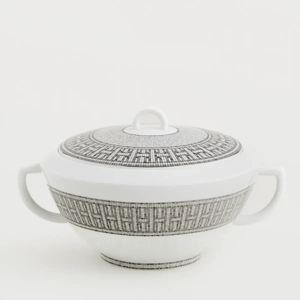 hermes mosaique au 24 platinum soup tureen