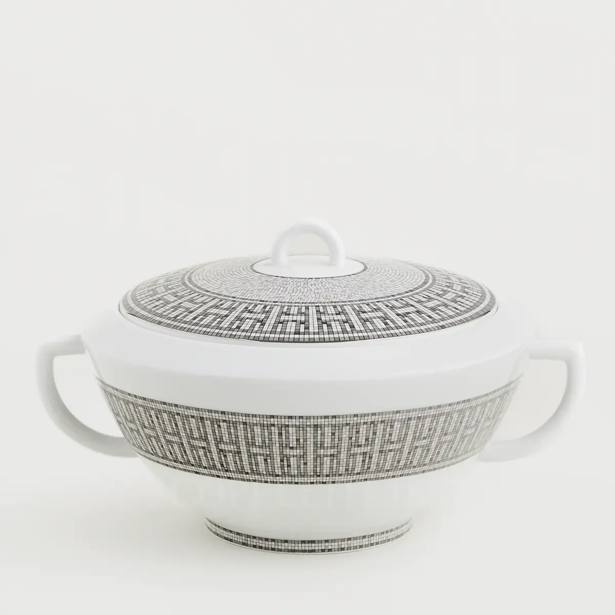 hermes mosaique au 24 platinum soup tureen