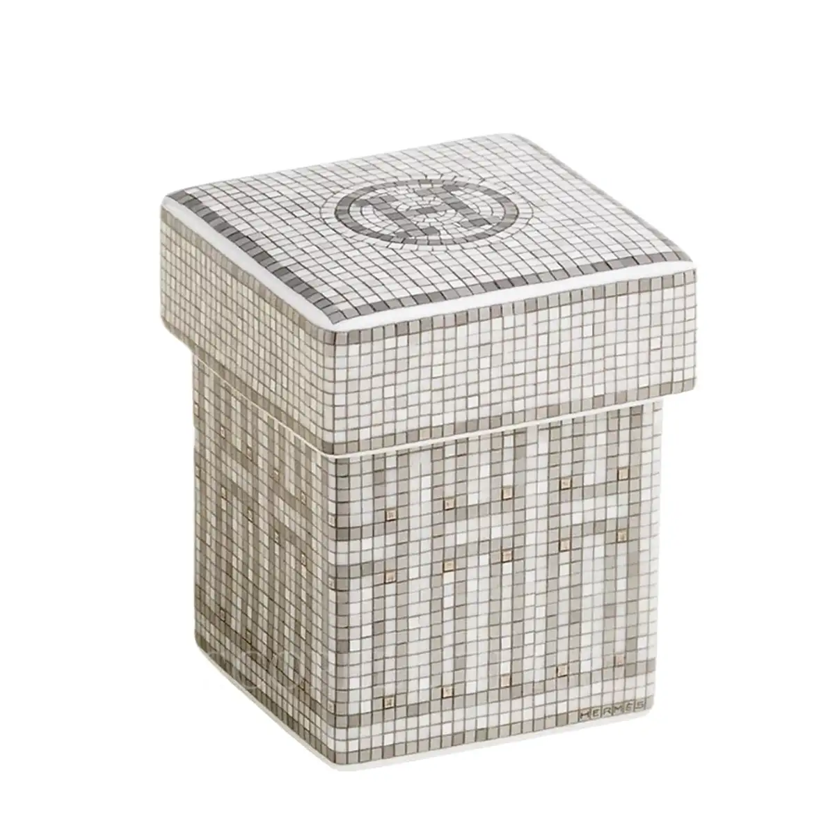 hermes mosaique au 24 platinum sugar bowl