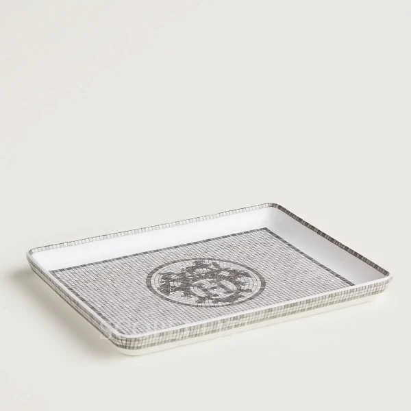 hermes mosaique au 24 platinum sushi plate side view