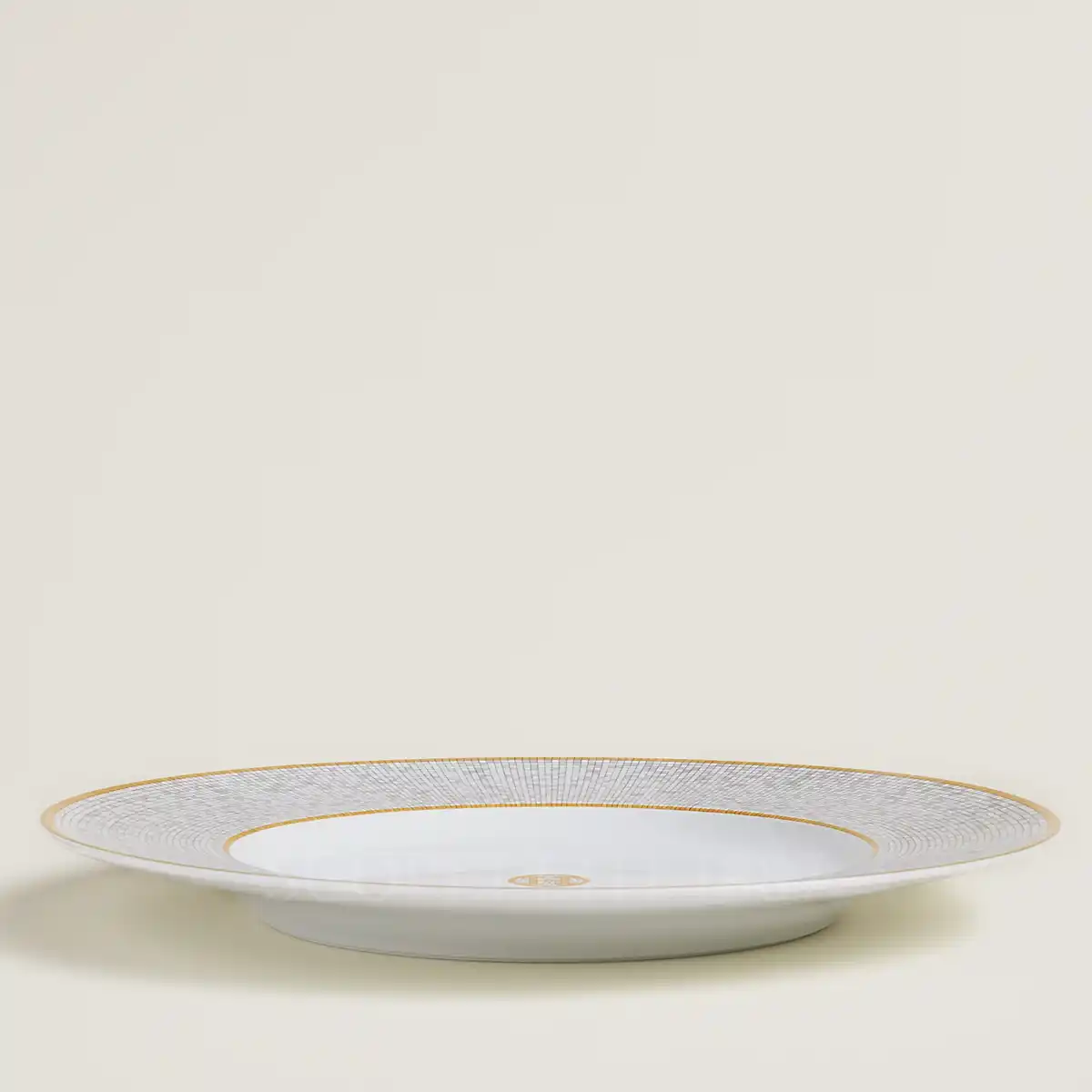 hermès mosaique au 24 presentation plate with geometric gold decoration