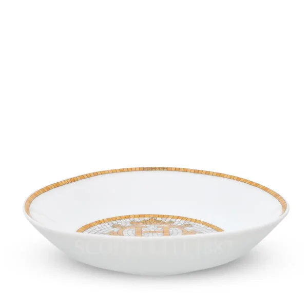hermès mosaique au 24 porcelain soy dish for sushi and dipping sauces side view