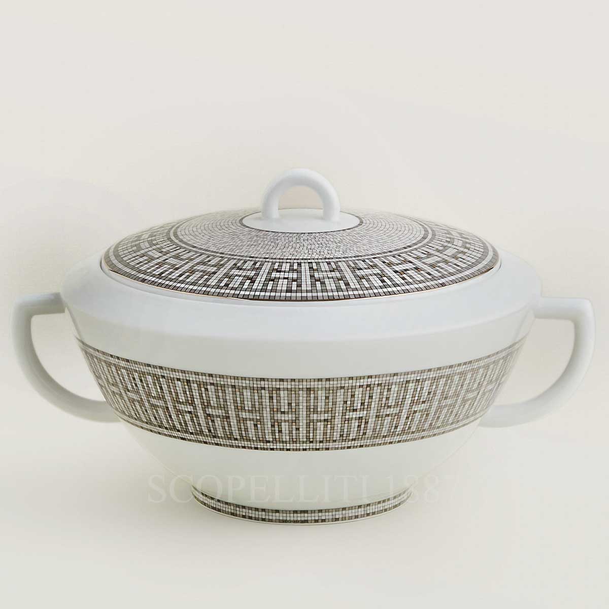 hermes mosaique au 24 platinum soup tureen