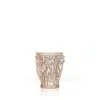 Lalique Bacchantes Small Crystal Vase Gold Luster
