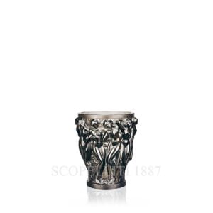 lalique bacchantes vase bronze crystal
