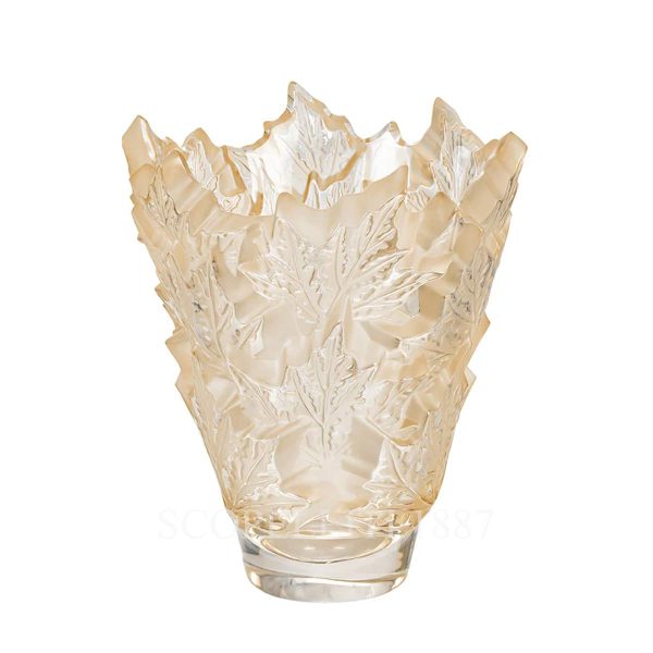 lalique champs-elysees vase gold luster