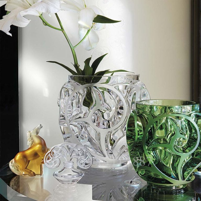 lalique tourbillons crystal vases