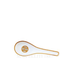 hermes limoges porcelain mosaique au 24 gold soup spoon