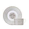 Hermes Set of 2 Breakfast Cups with Saucers Mosaique au 24 platinum Gift Set