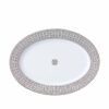 Hermes Mosaique au 24 platinum Small Oval Platter