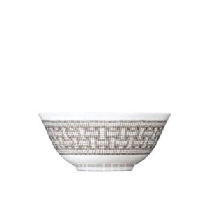 hermes limoges porcelain mosaique au 24 platinum rice bowl