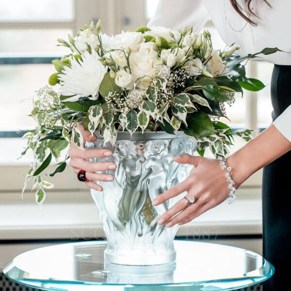 lalique bacchantes vase clear limited edition