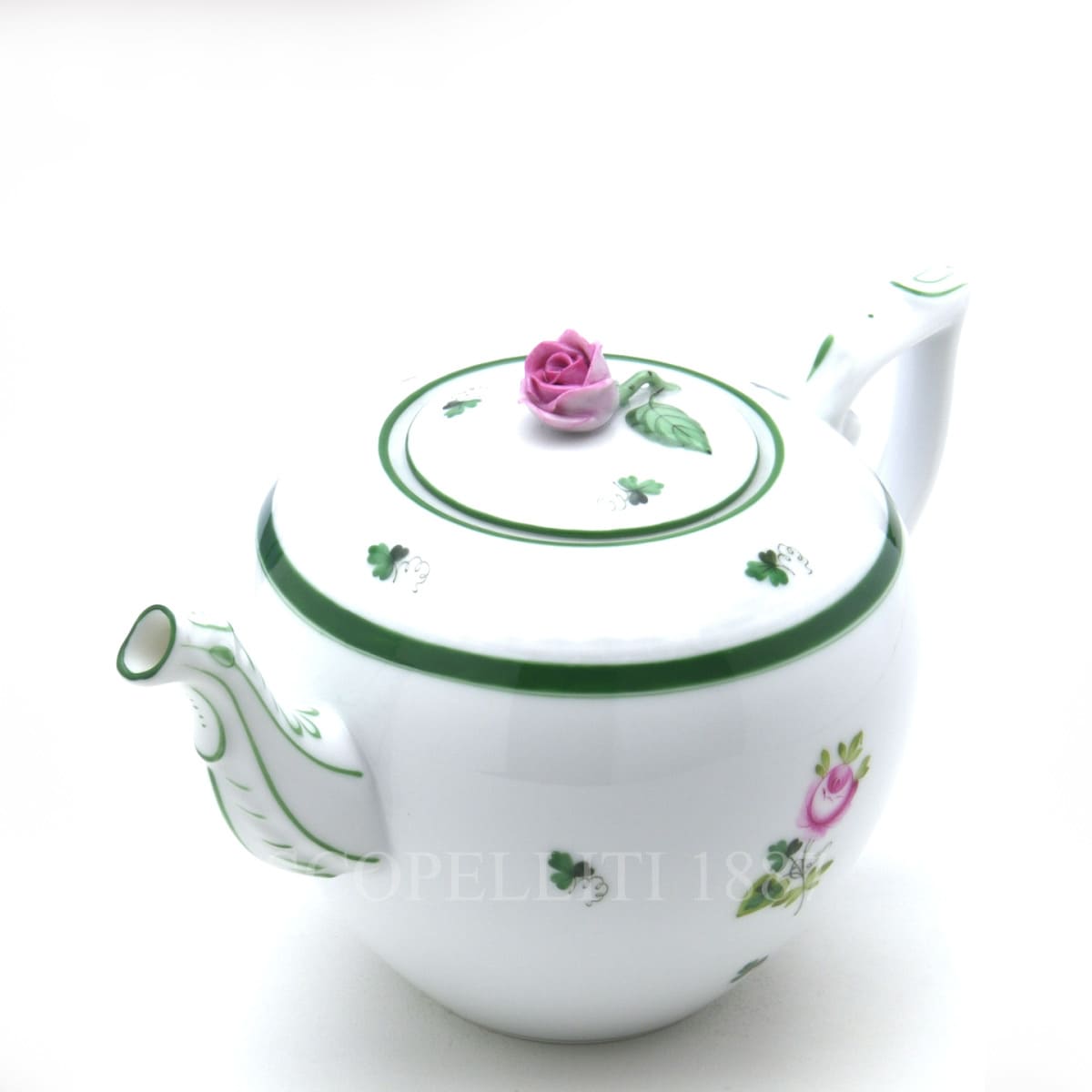 Teapot - Miniature - Vienna / Viennese Rose Platinum - Herend Experts