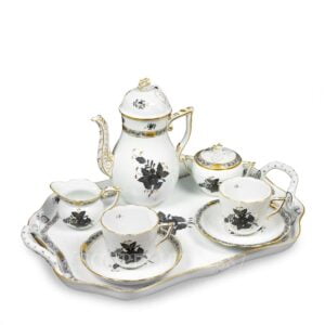 herend apponyi black coffee set