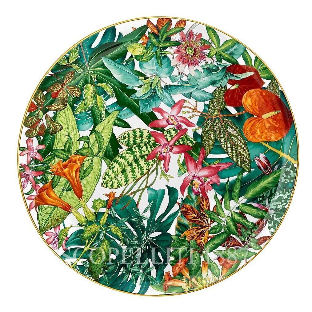 Hermes Passifolia round platter large