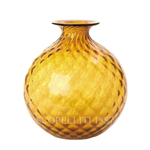 venini monofiore balloton vase large amber