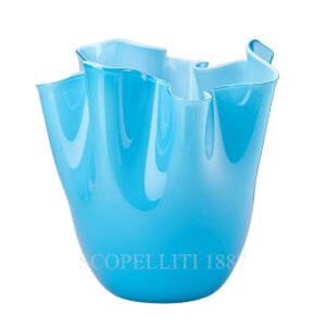venini fazzoletto light blue vase murano glass
