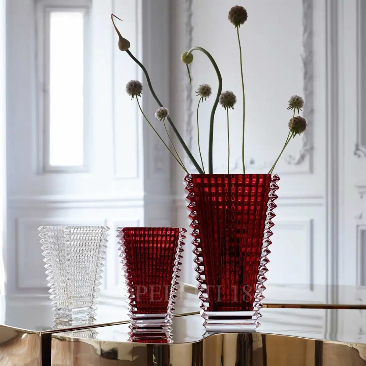 baccarat vase eye red large