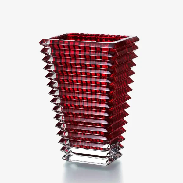 baccarat eye vase small red