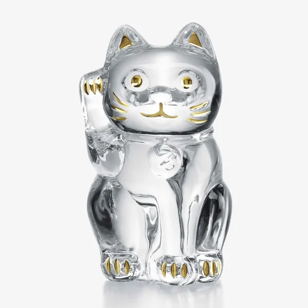 baccarat lucky cat maneki neko sculpture large
