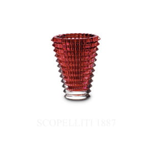 small red baccarat eye vase