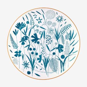 hermes a walk in the garden tart platter