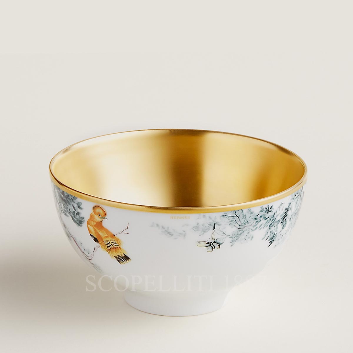 hermes carnets d'equateur gold bowl medium