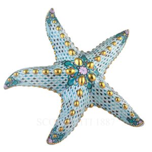 herend limited edition sea star light blue
