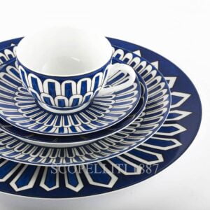 hermes 5 piece place setting blue bleus