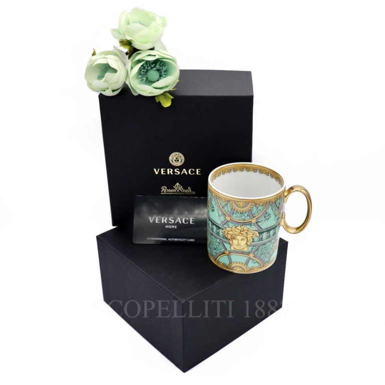 versace mug green