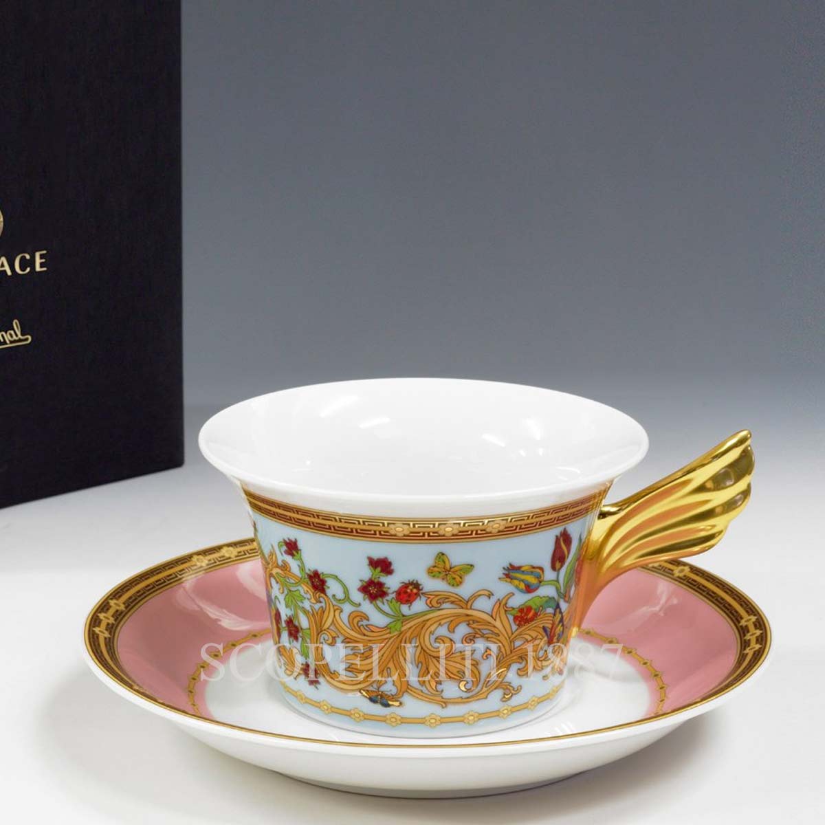 Versace gift set of 6 tea cups and saucers Le Jardin de Versace