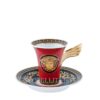 Versace Espresso Cup and Saucer Medusa Red