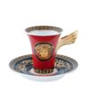 Versace Coffee Cup and Saucer Medusa Red