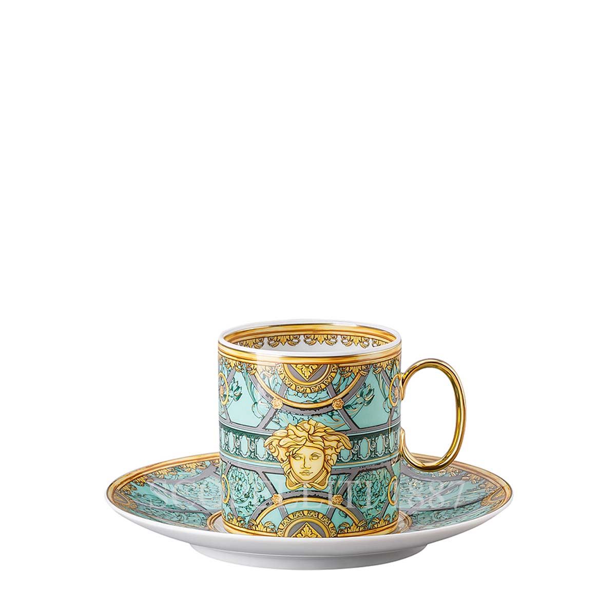 BUCCELLATI Porcelain Set of Two Espresso Cups and Saucers for Men