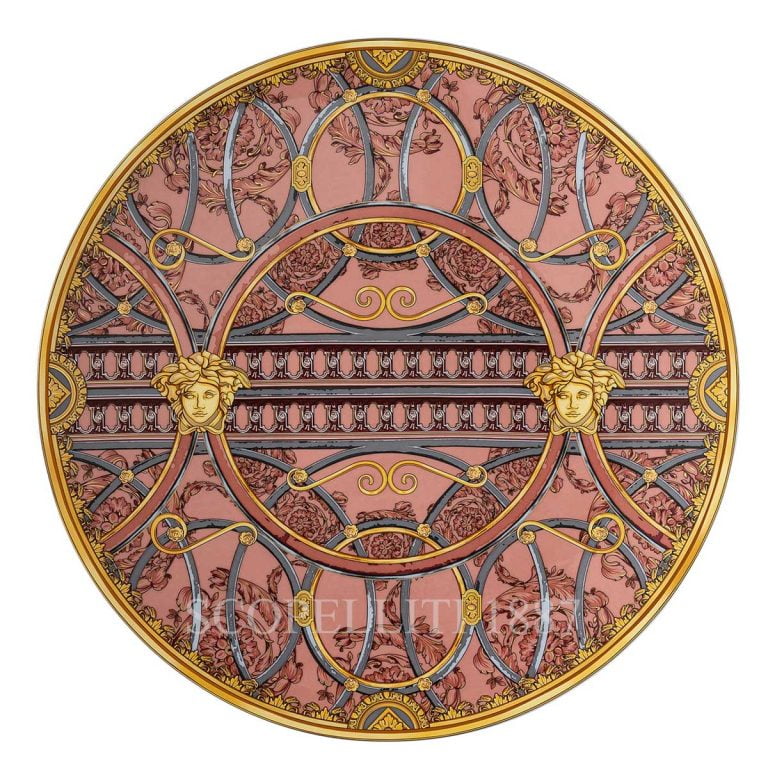 versace service plate 33 cm scala del palazzo rose