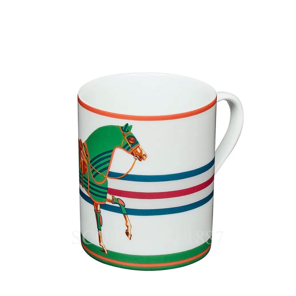Hermes Cheval la Couverture Green Mug Limited Edition