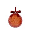 Venini Christmas Tree Decoration Red with Gold Leaf