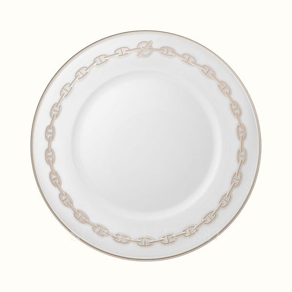 hermes chaine d ancre platine american dinner plate 27 5 cm