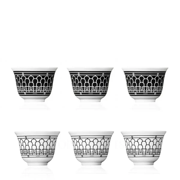 hermes h deco set of 6 small cups mini model